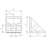 Angle Bracket 40x40