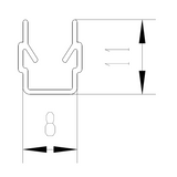 Panel Holder (4 - 5.5mm), Plastic Profile