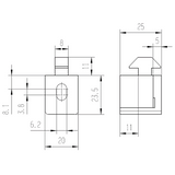 Panel Holder (any size), Plastic Block (Nylon)