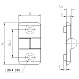 Hinge (Right), Plastic (Nylon)